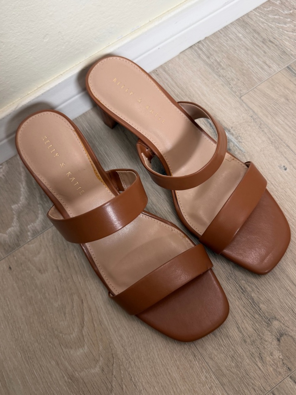 Kelly & Katie Double-Strap Mid-Heel Sandals